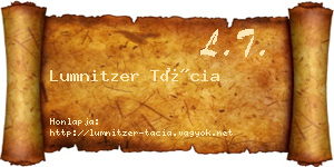Lumnitzer Tácia névjegykártya